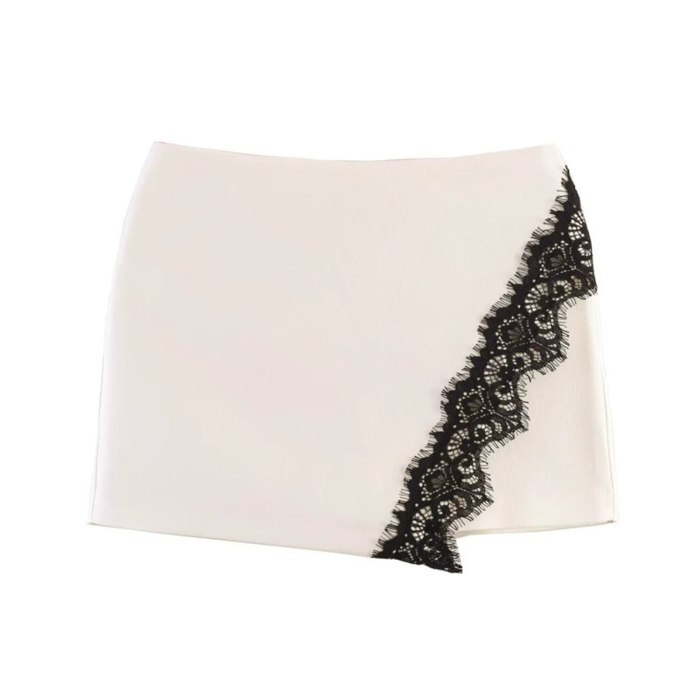 ZARA Fashionable Versatile Lace Patchwork Skirt Pants - Picture 3 of 4